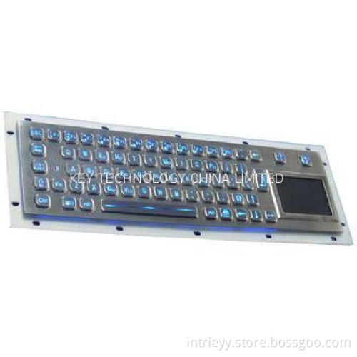 metal panel mounting illuminated USB keyboard with ruggediz